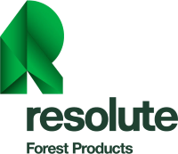 Logo di Resolute Forest Products (RFP).
